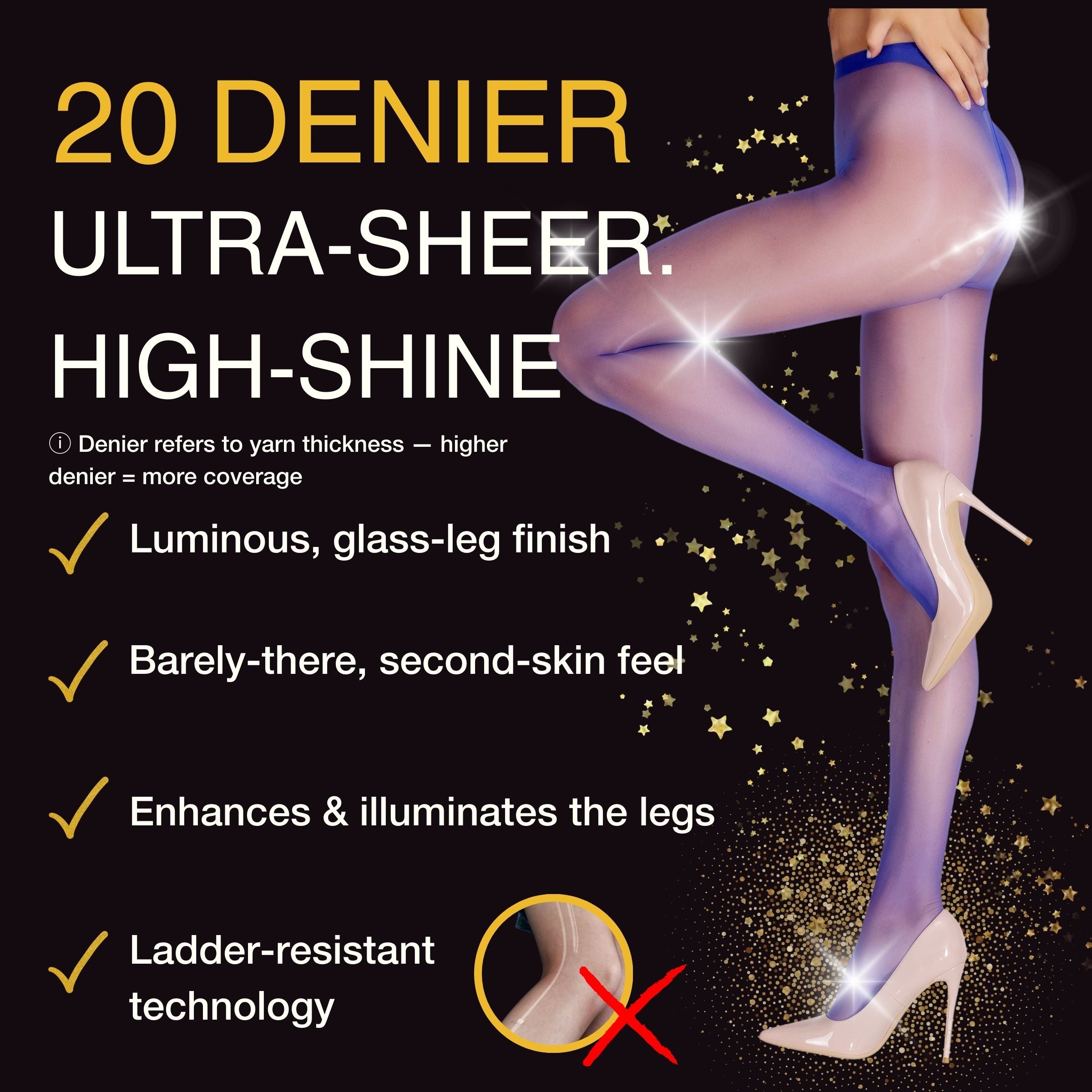 Lustrous Shiny Sheer Pantyhose