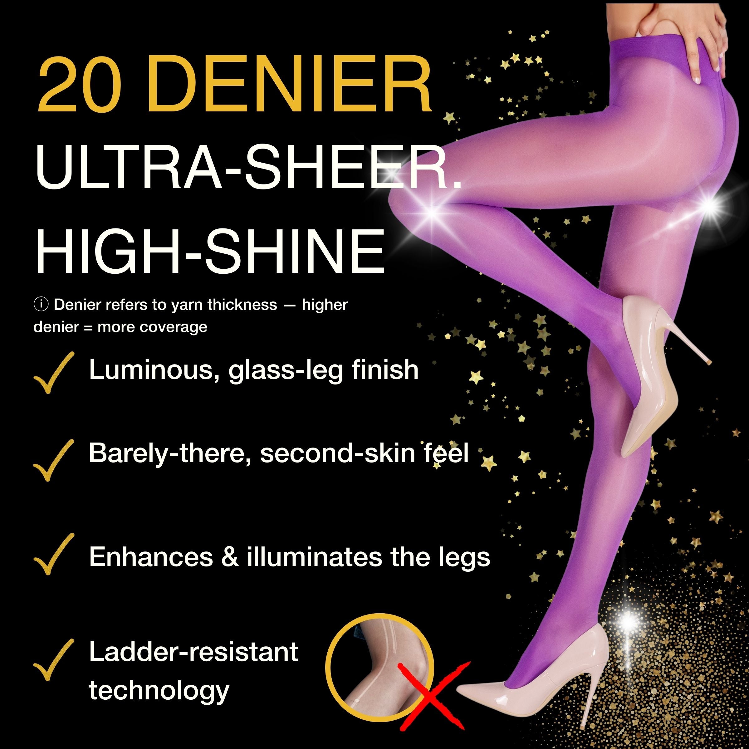 Lustrous Shiny Sheer Pantyhose