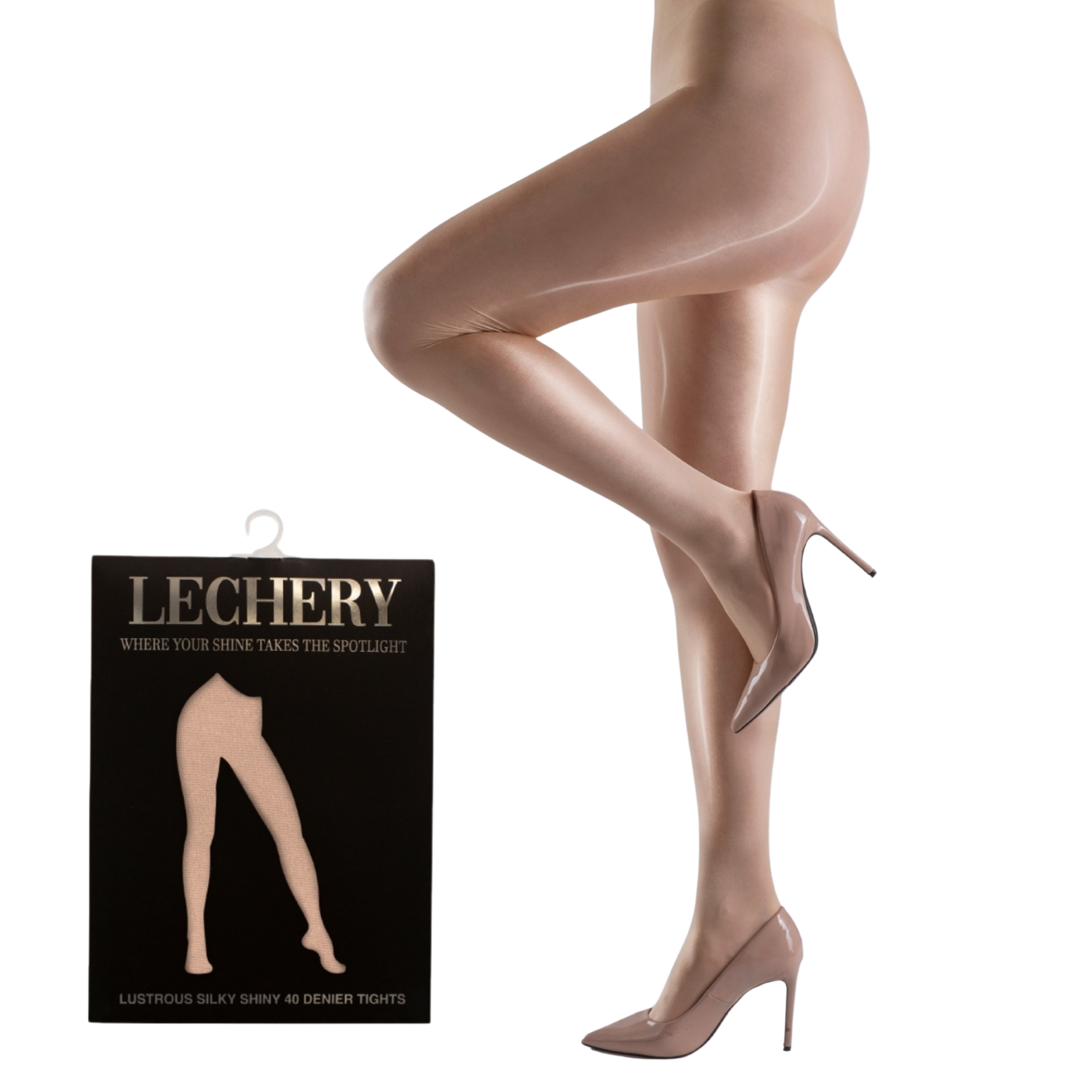 Lustrous Shiny Semi-Opaque Pantyhose