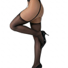 Lustrous Sheer Suspender Crotchless Tights