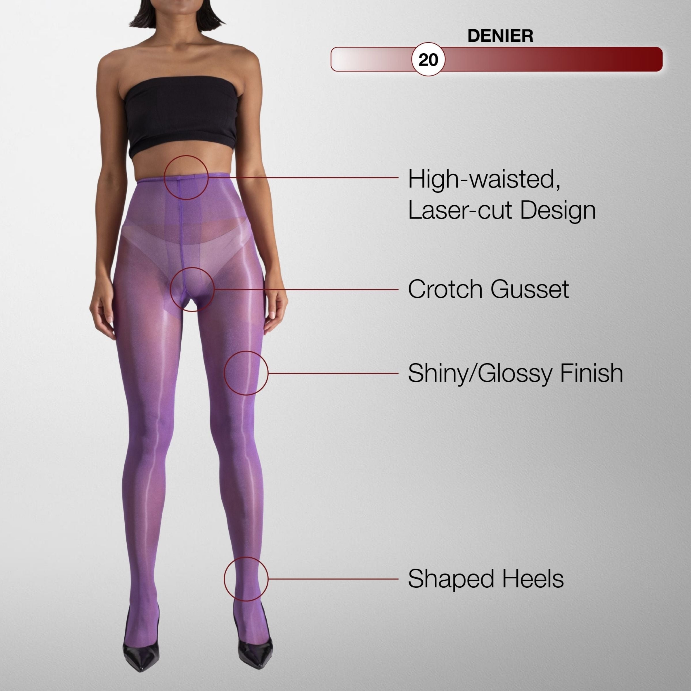 Lustrous Shiny Sheer Pantyhose