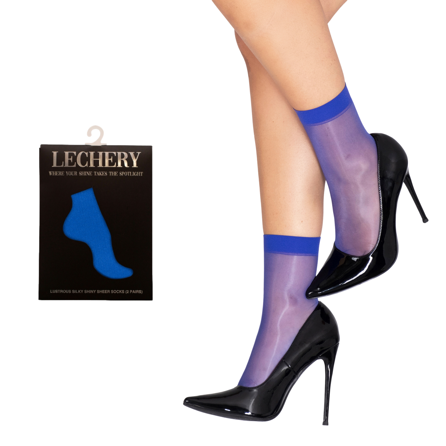Lustrous Shiny Sheer Socks (2-Pack)