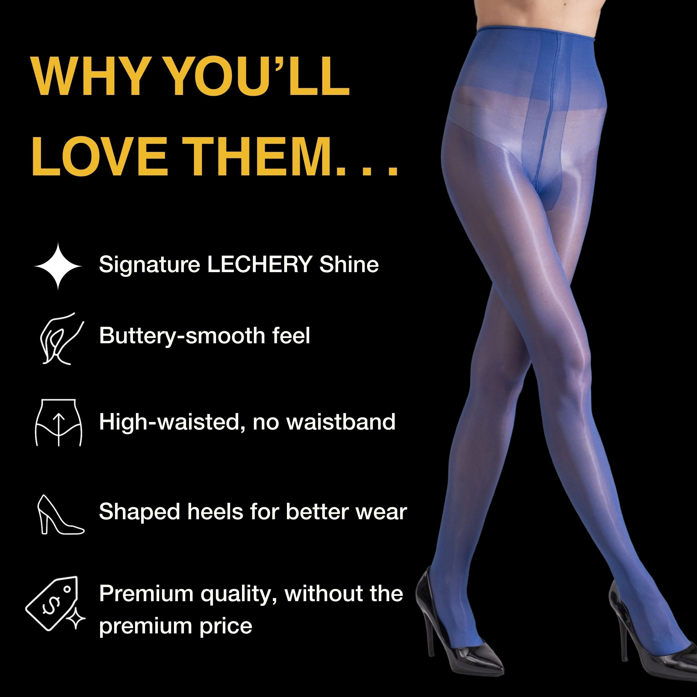 Lustrous Shiny Semi-Opaque Pantyhose
