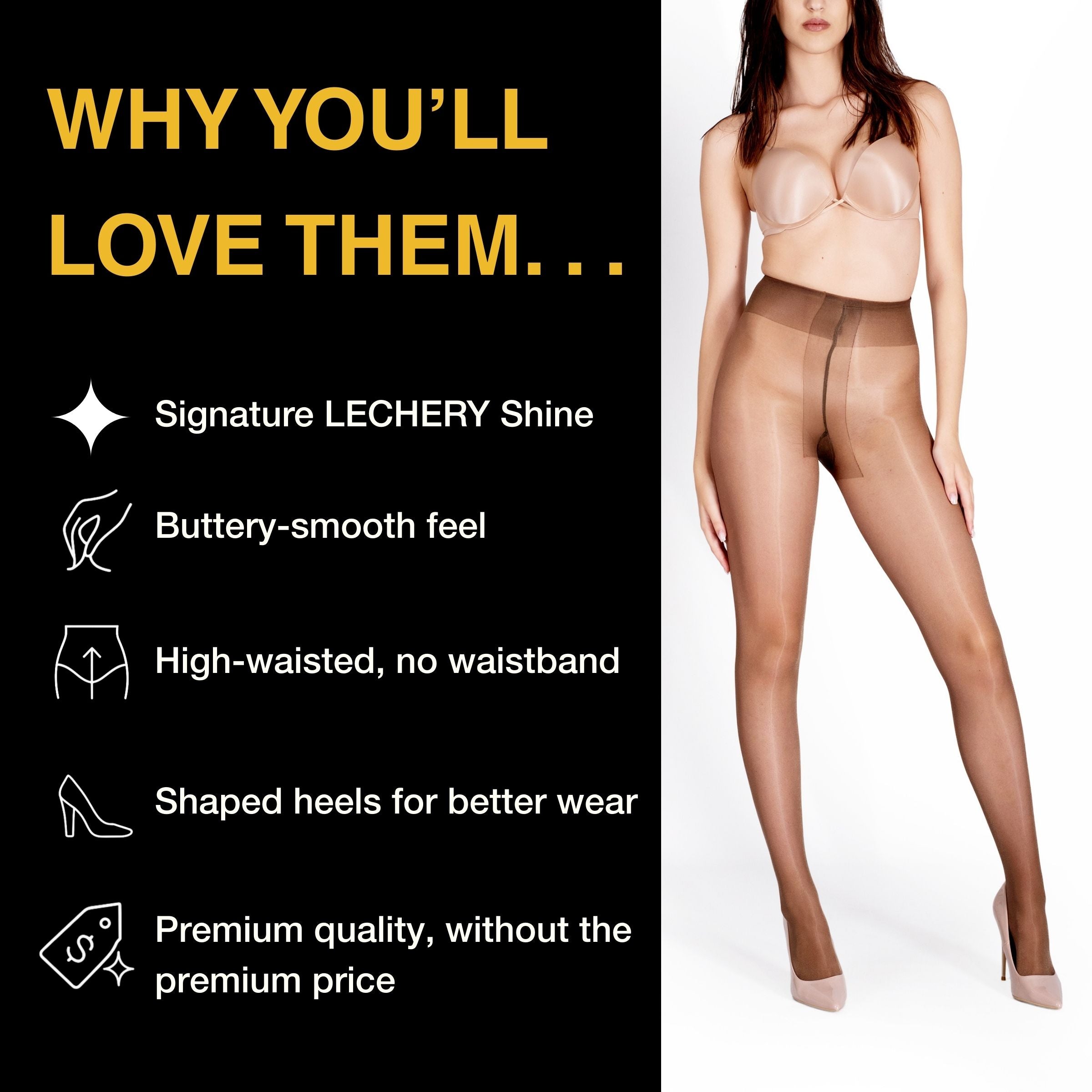 Lustrous Shiny Sheer Pantyhose