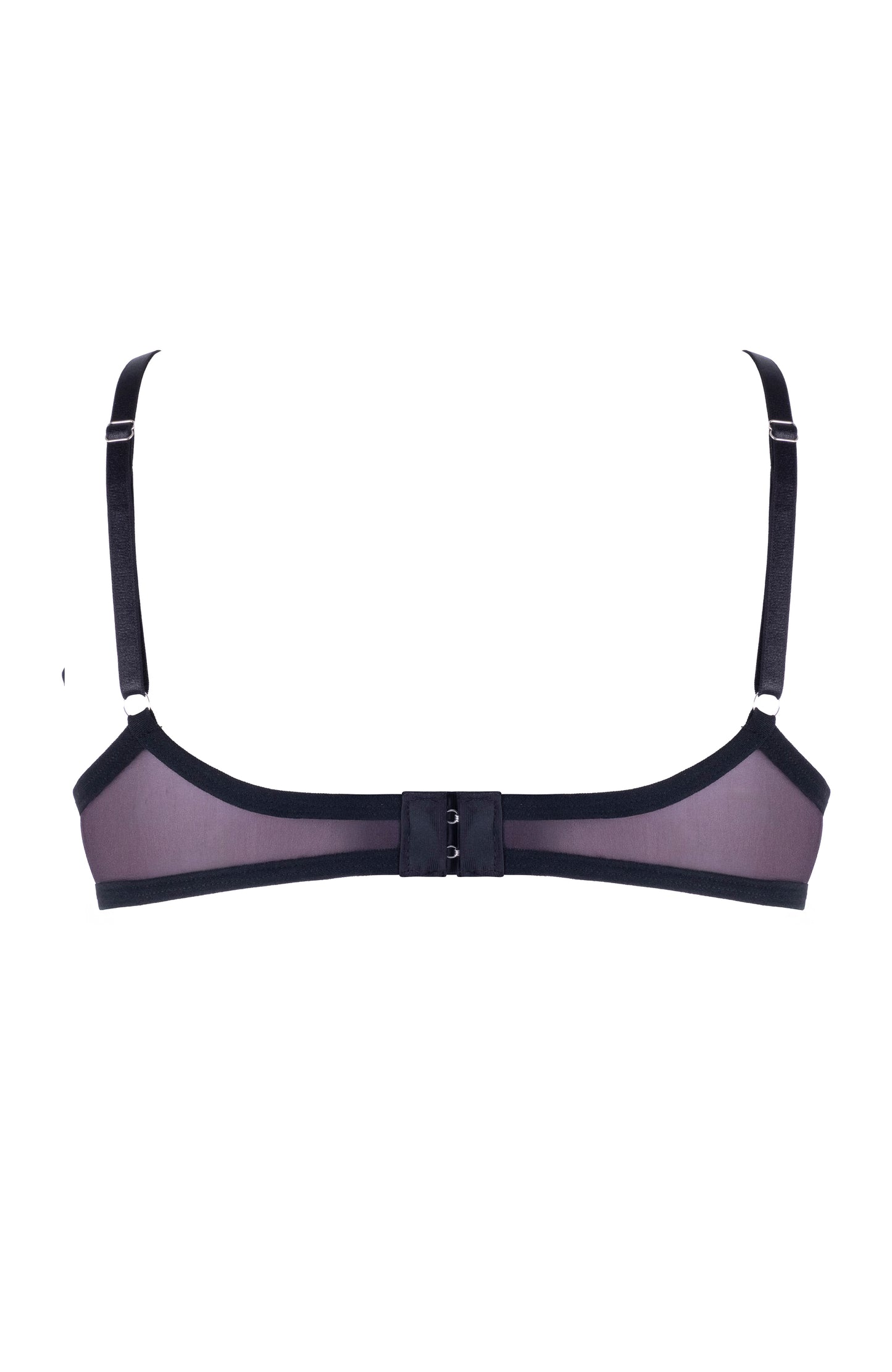 Lustrous Sheer Plunge Underwire Bra