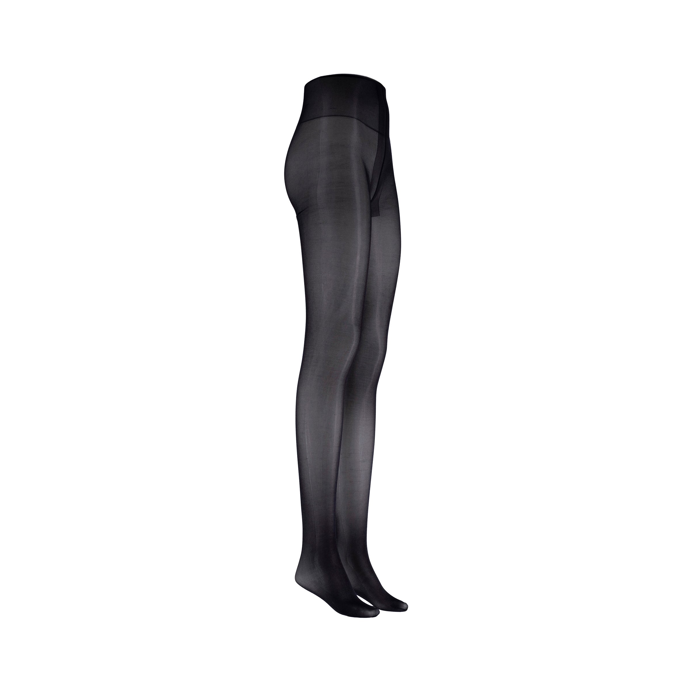 LECHERY® LUSTROUS SILKY SHINY 40 DENIER SEMI-OPAQUE PANTYHOSE TIGHTS • BLACK