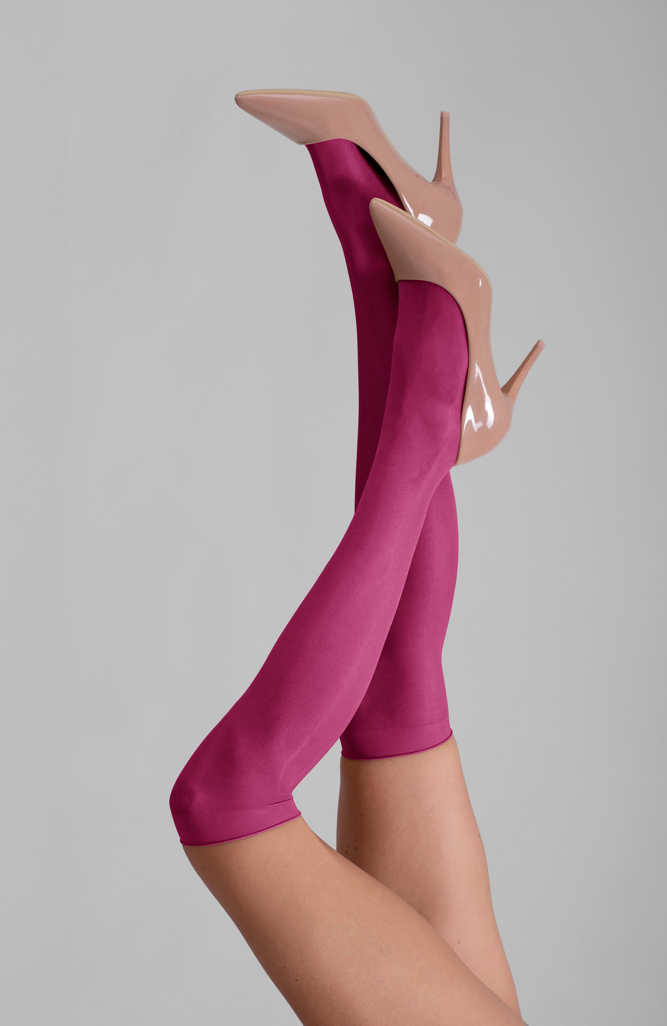 LECHERY® LUSTROUS SILKY SHINY SHEER DRESS KNEE-HIGHS (2 PAIRS) • PINK