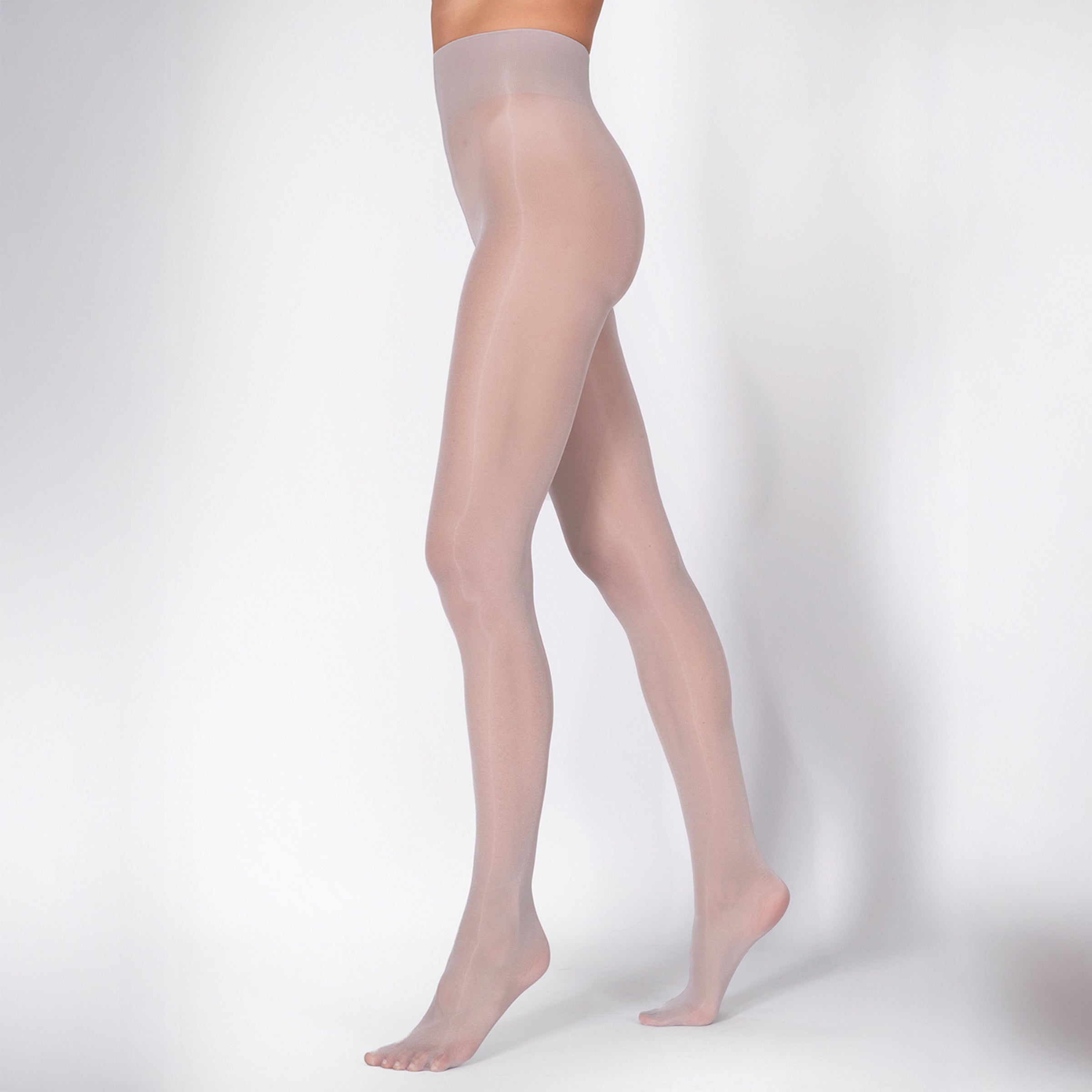 LECHERY® LUSTROUS SILKY SHINY 40 DENIER SEMI-OPAQUE PANTYHOSE TIGHTS • GREY