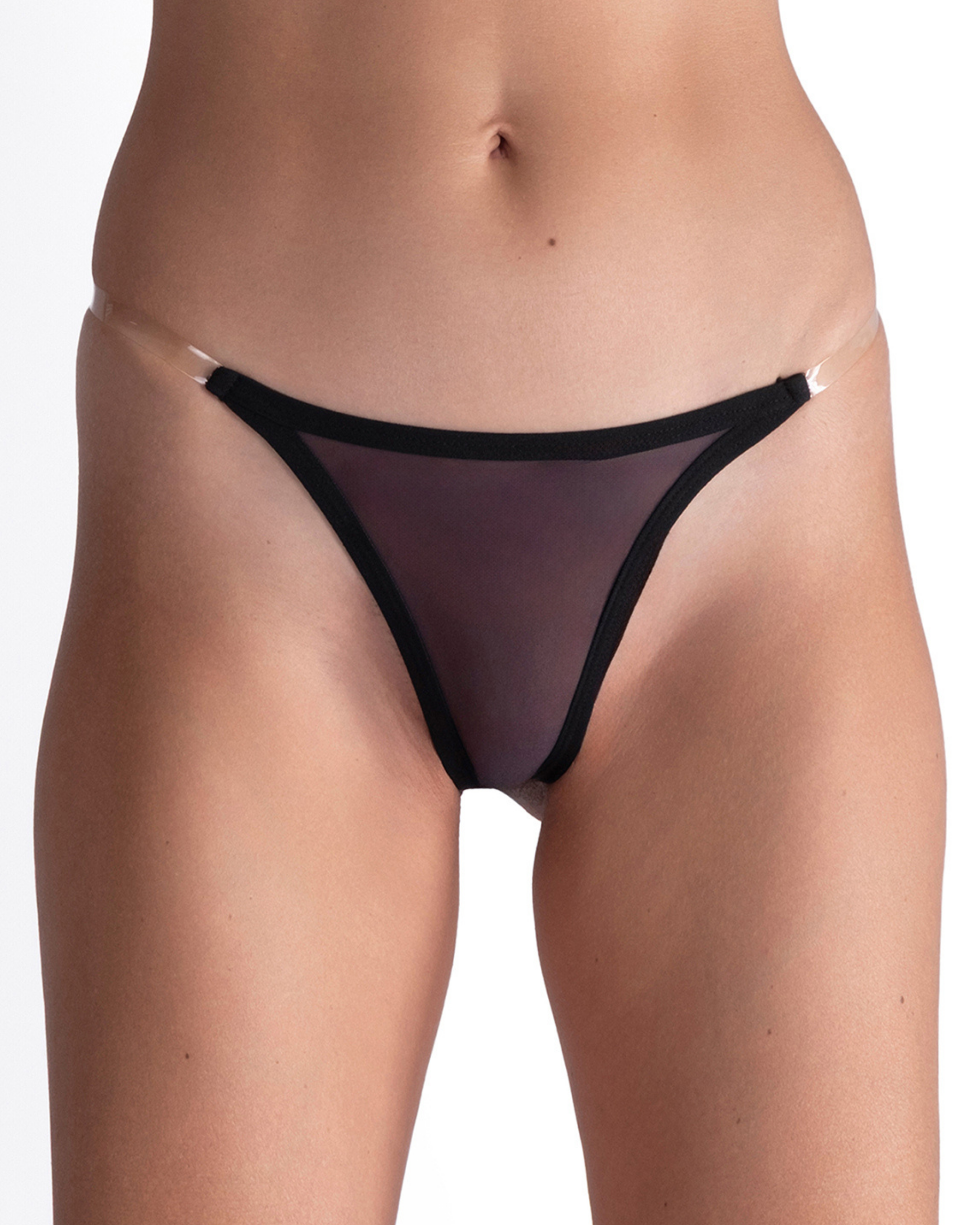 Lustrous Clear Strap Invisible Thong