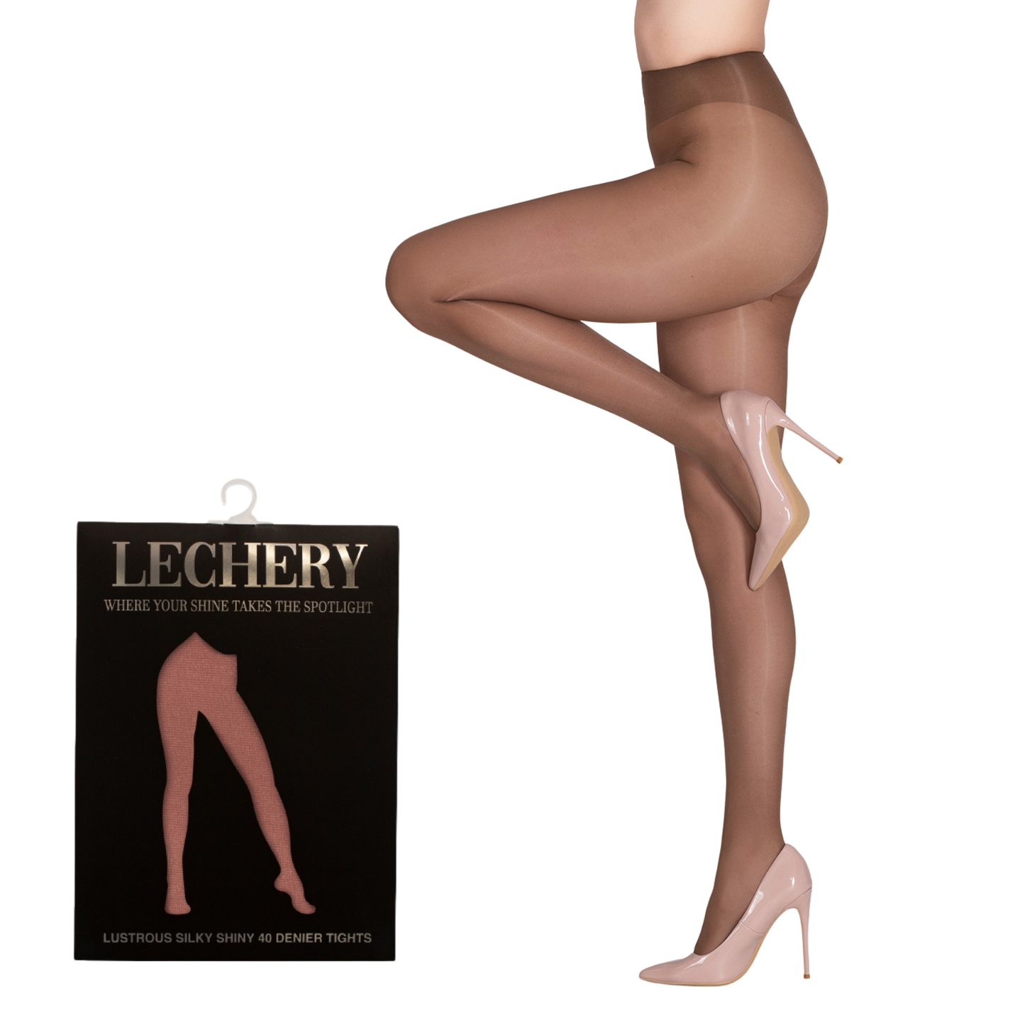 Lustrous Shiny Semi-Opaque Pantyhose