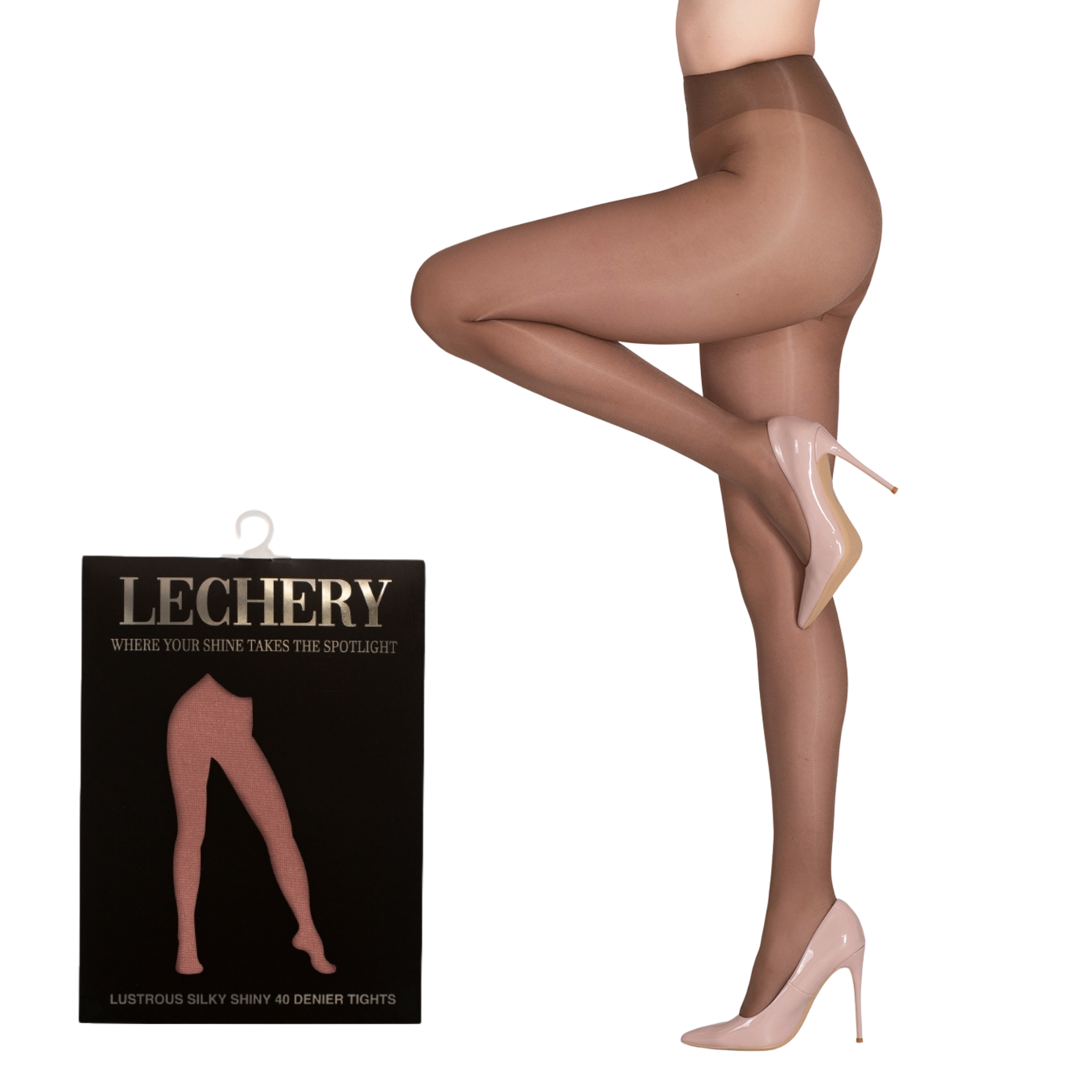 Lustrous Shiny Semi-Opaque Pantyhose