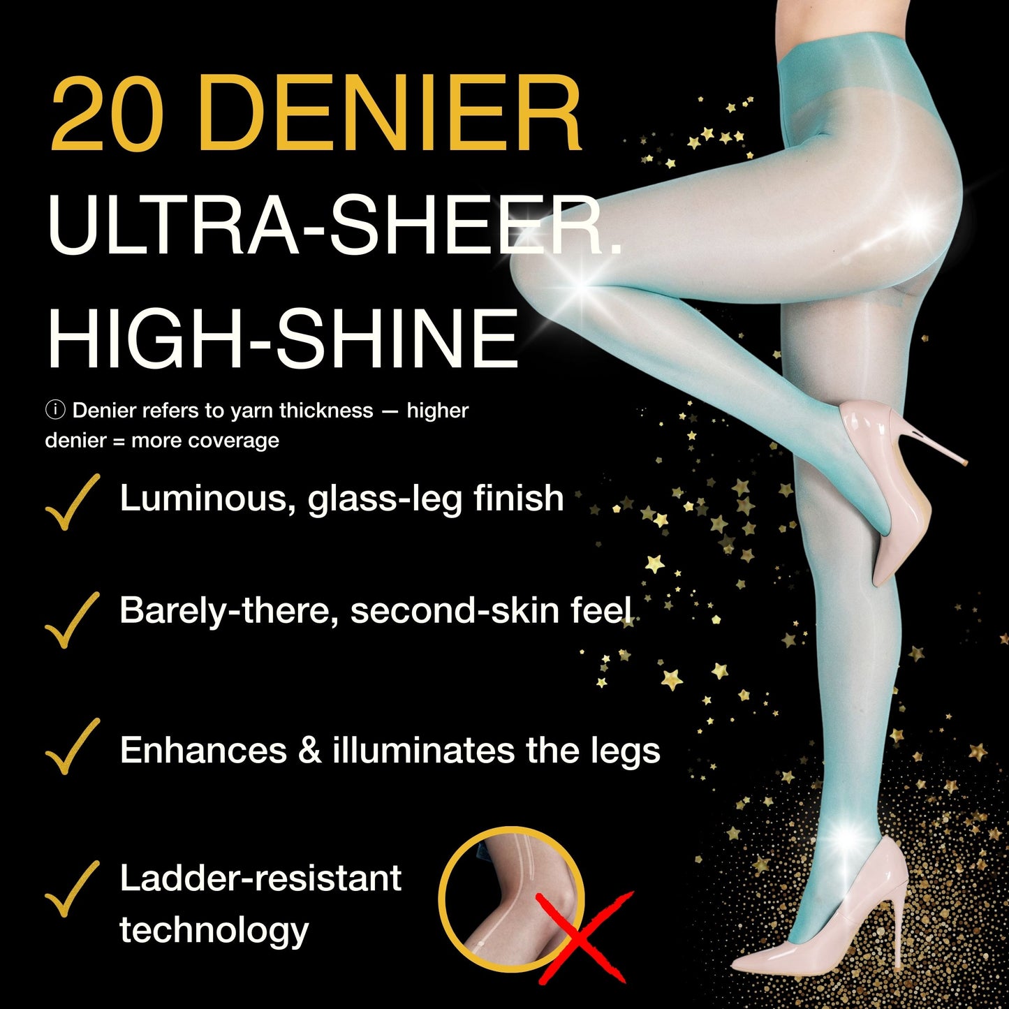 Lustrous Shiny Sheer Pantyhose