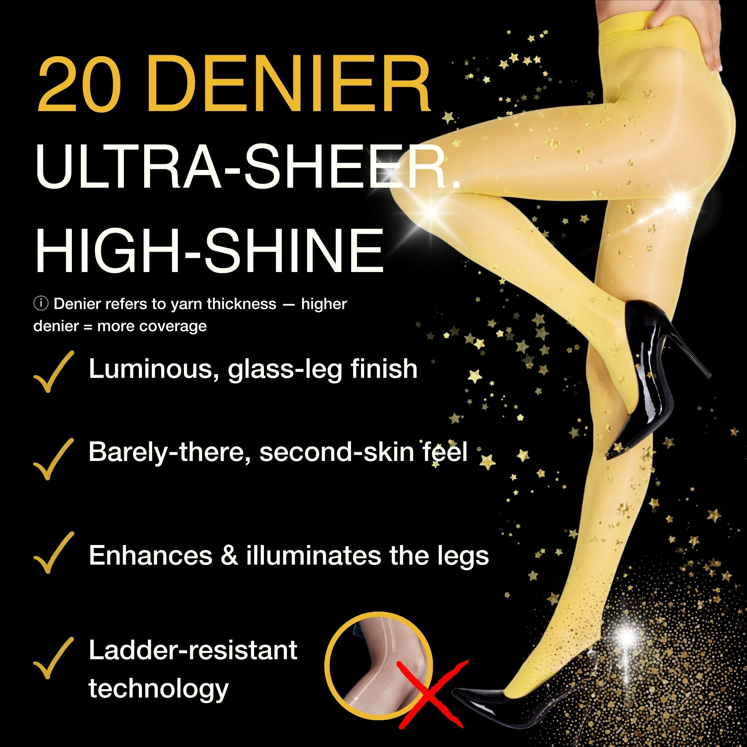 Lustrous Shiny Sheer Pantyhose