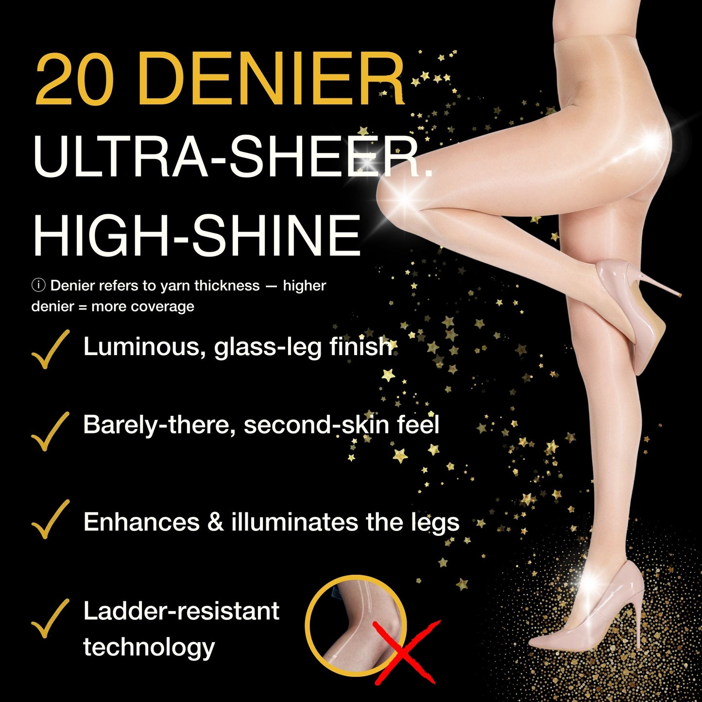 Lustrous Shiny Sheer Pantyhose