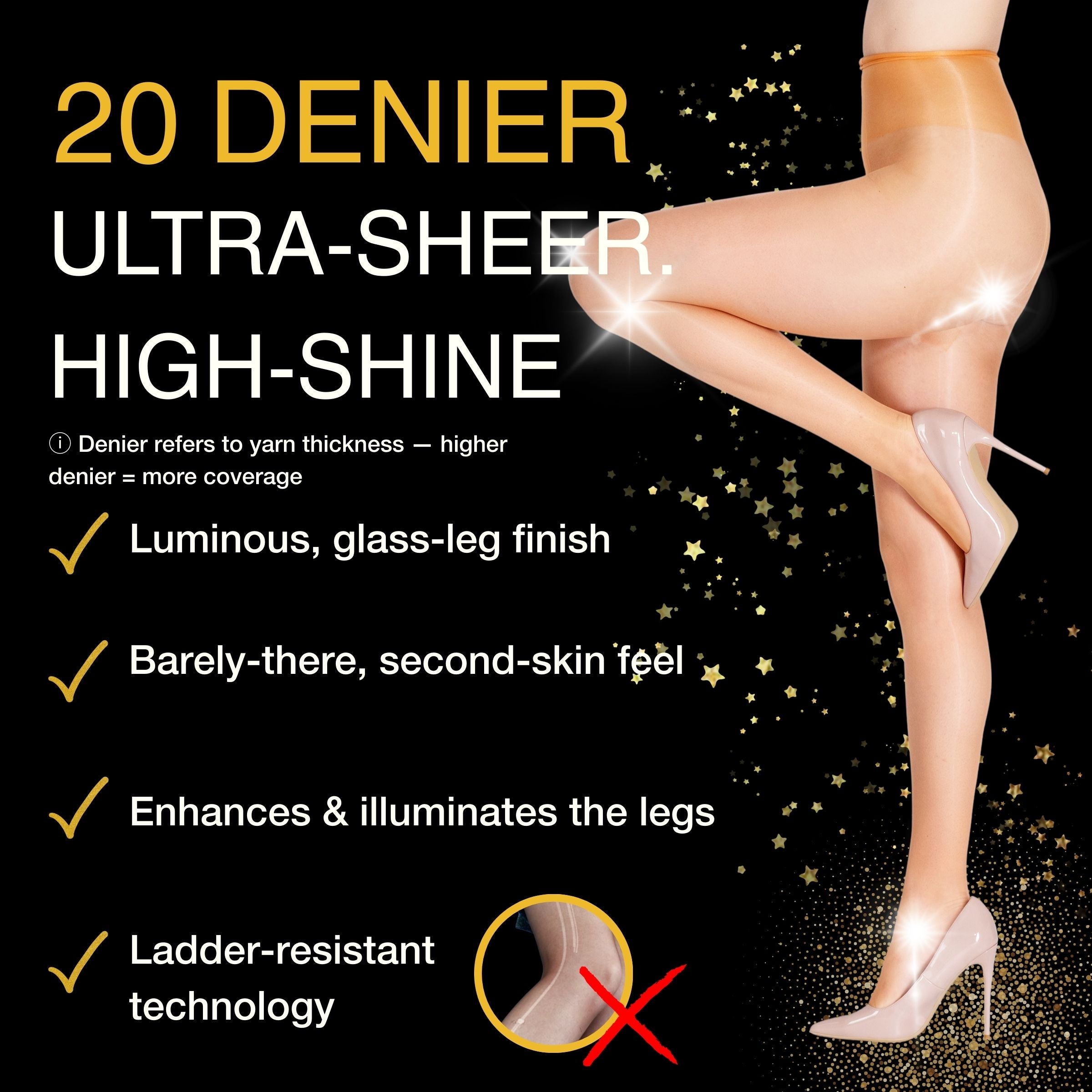 Lustrous Shiny Sheer Pantyhose