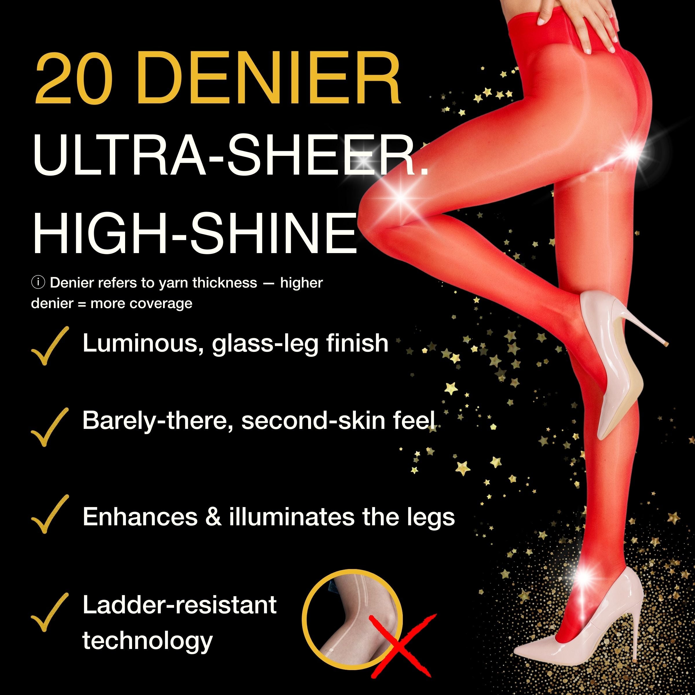 Lustrous Shiny Sheer Pantyhose