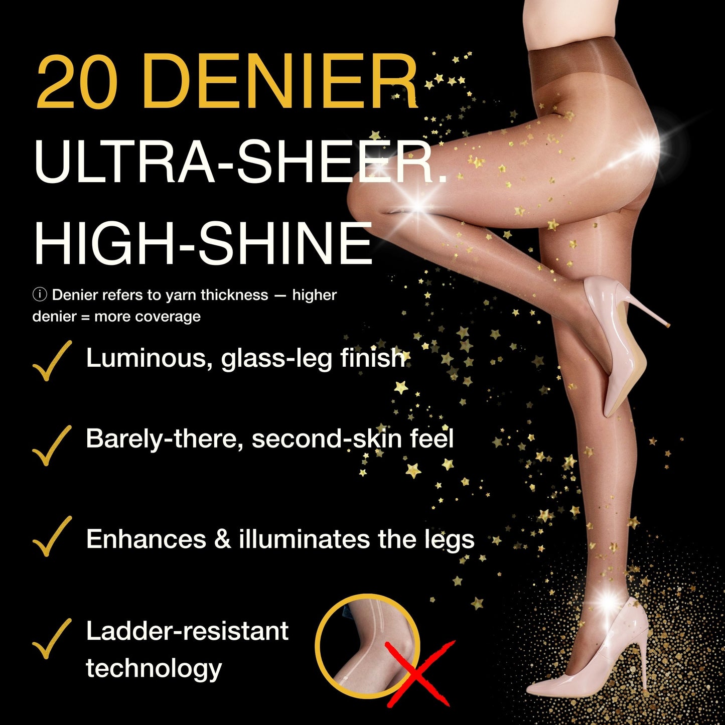 Lustrous Shiny Sheer Pantyhose