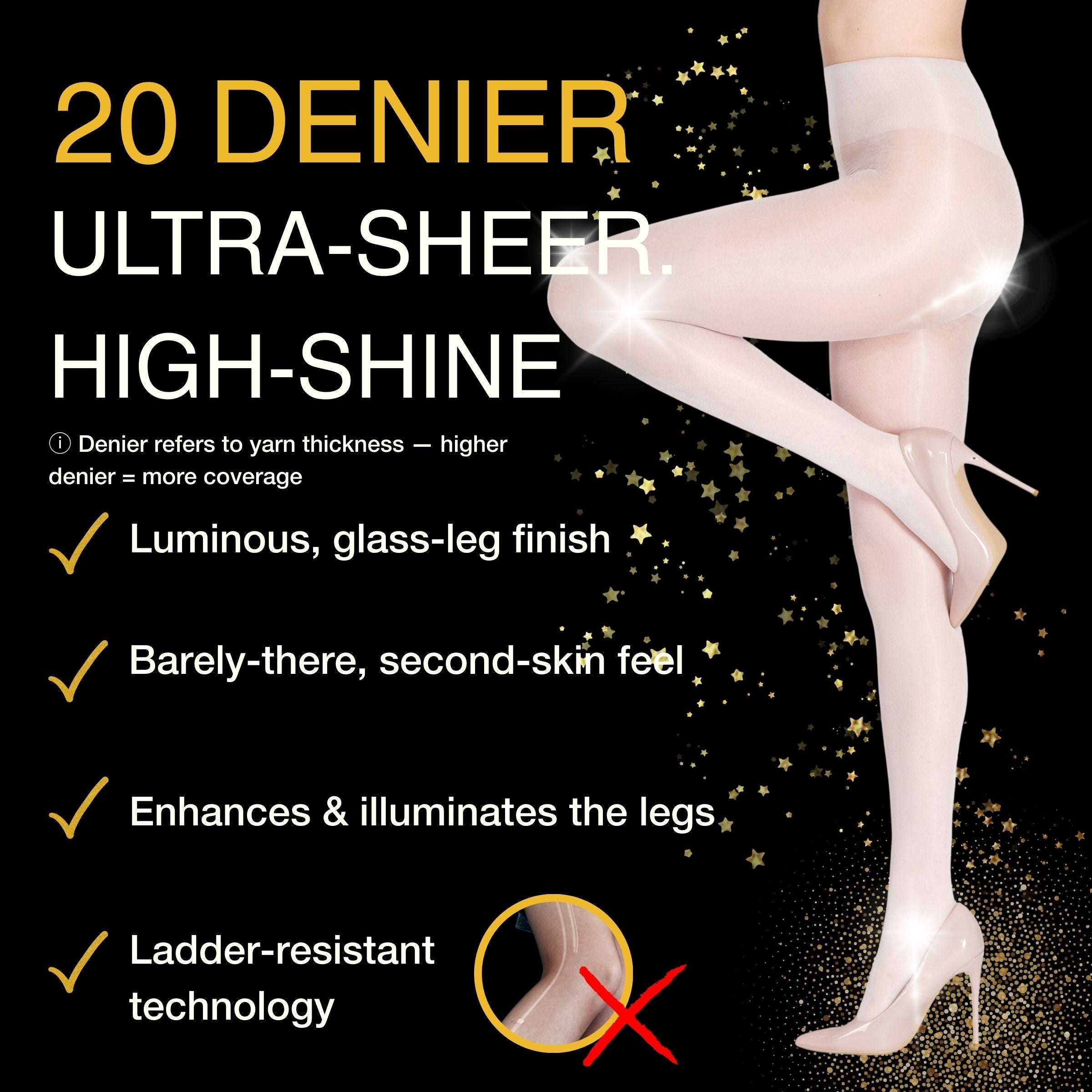 Lustrous Shiny Sheer Pantyhose