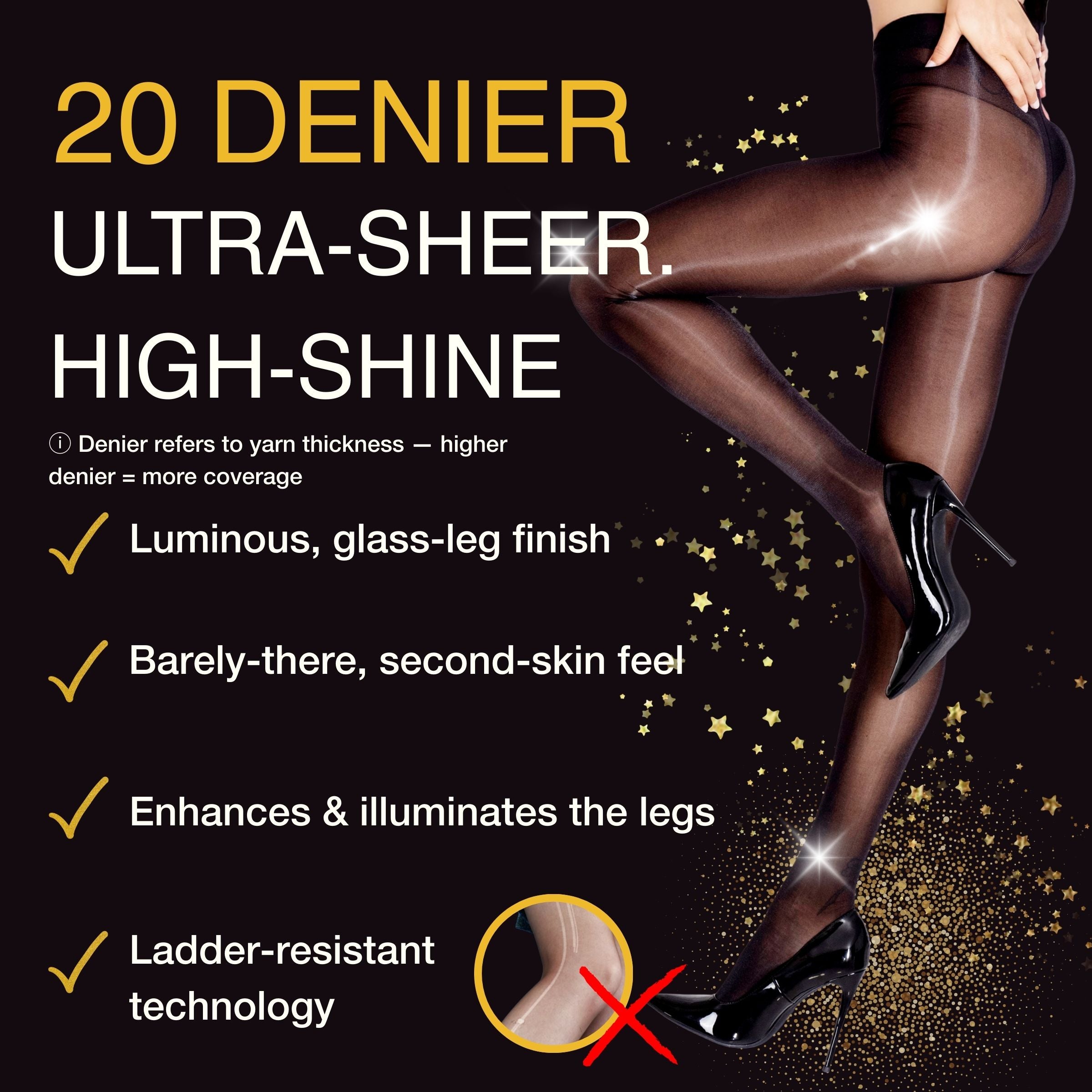 Lustrous Shiny Sheer Pantyhose