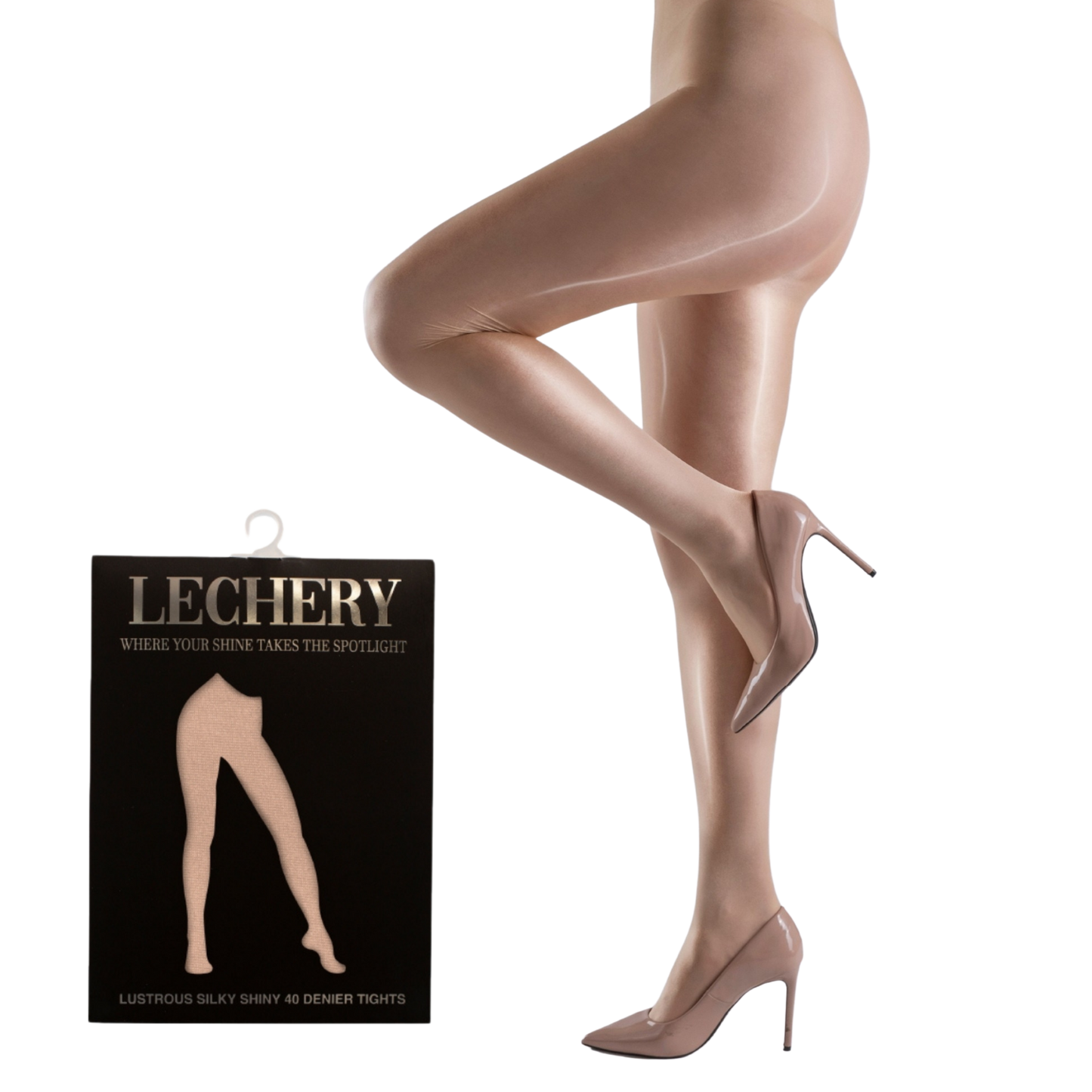 Lustrous Shiny Semi-Opaque Pantyhose