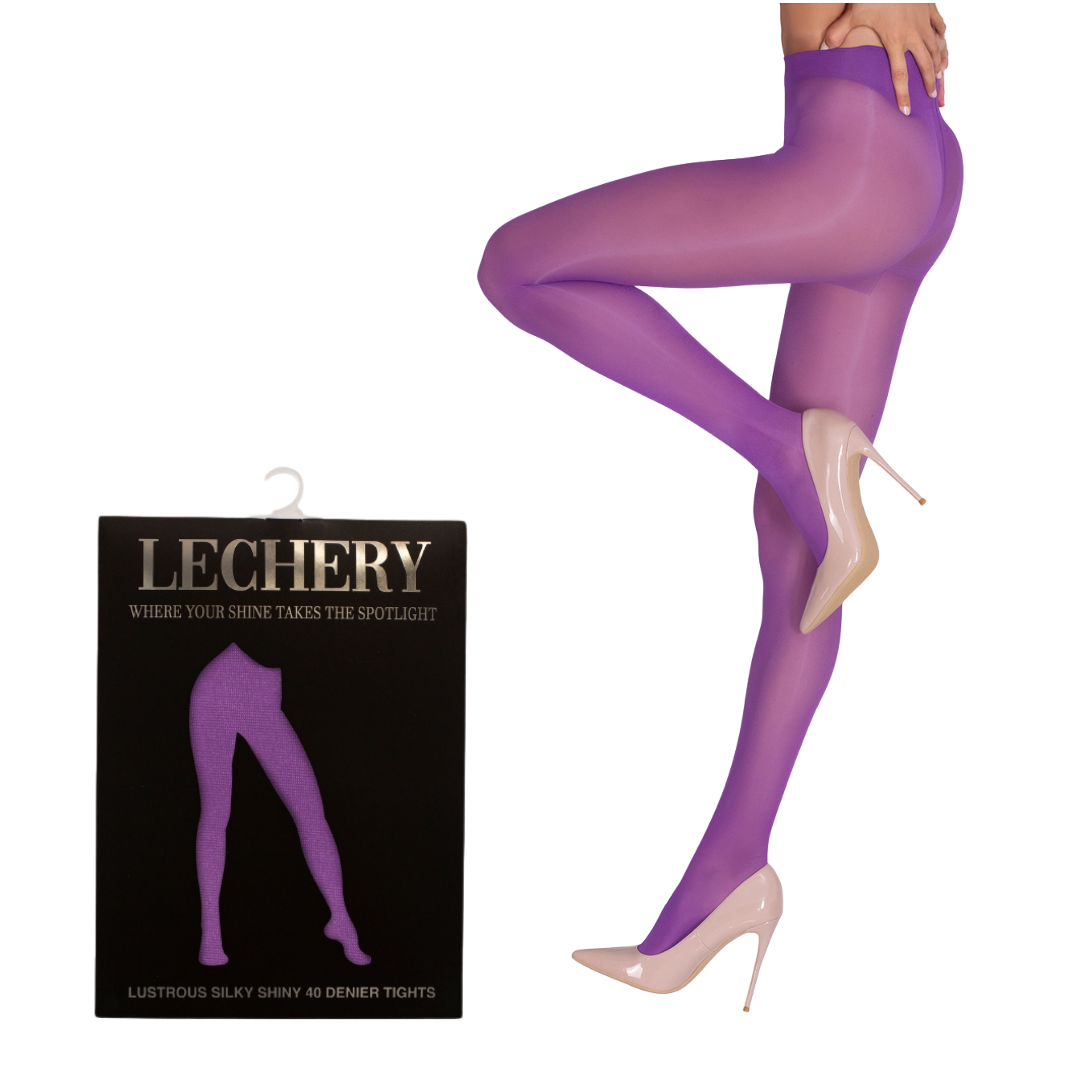 Lustrous Shiny Semi-Opaque Pantyhose