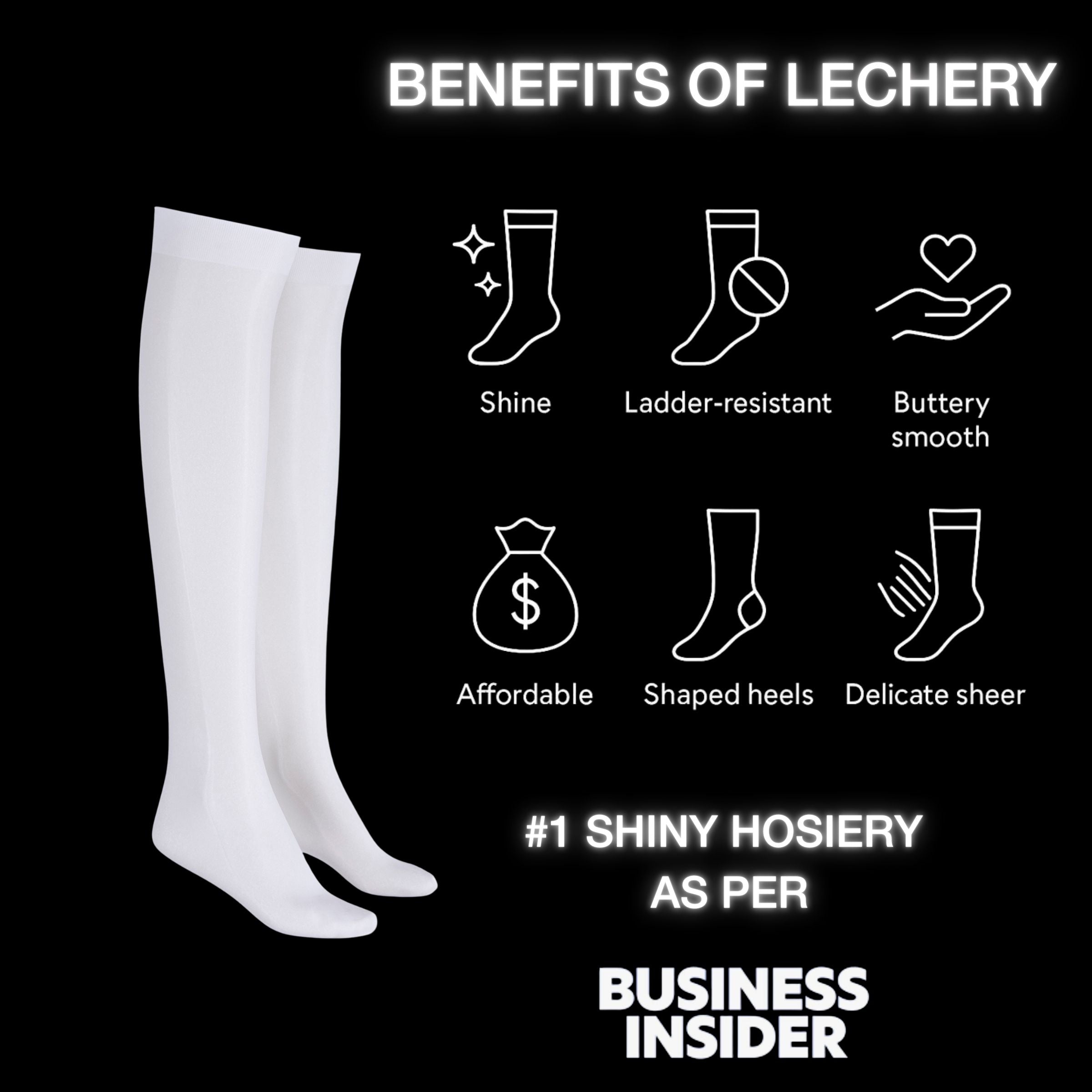 Lustrous Shiny Sheer Knee-Highs (2-Pack)