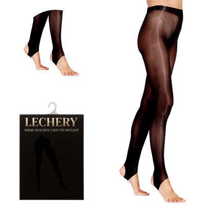 Lustrous Shiny Semi-Opaque Stirrup Tights