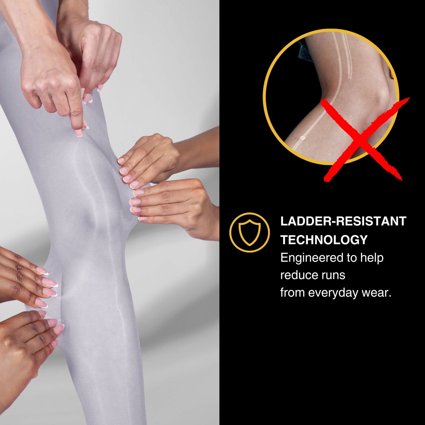 Lustrous Shiny Semi-Opaque Pantyhose