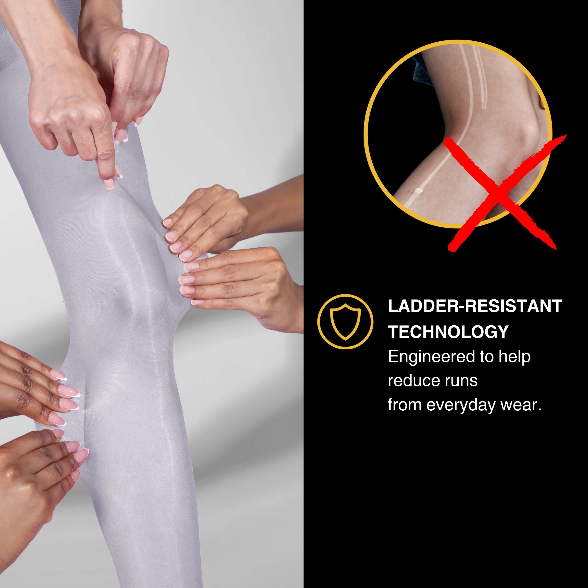 Lustrous Shiny Semi-Opaque Pantyhose