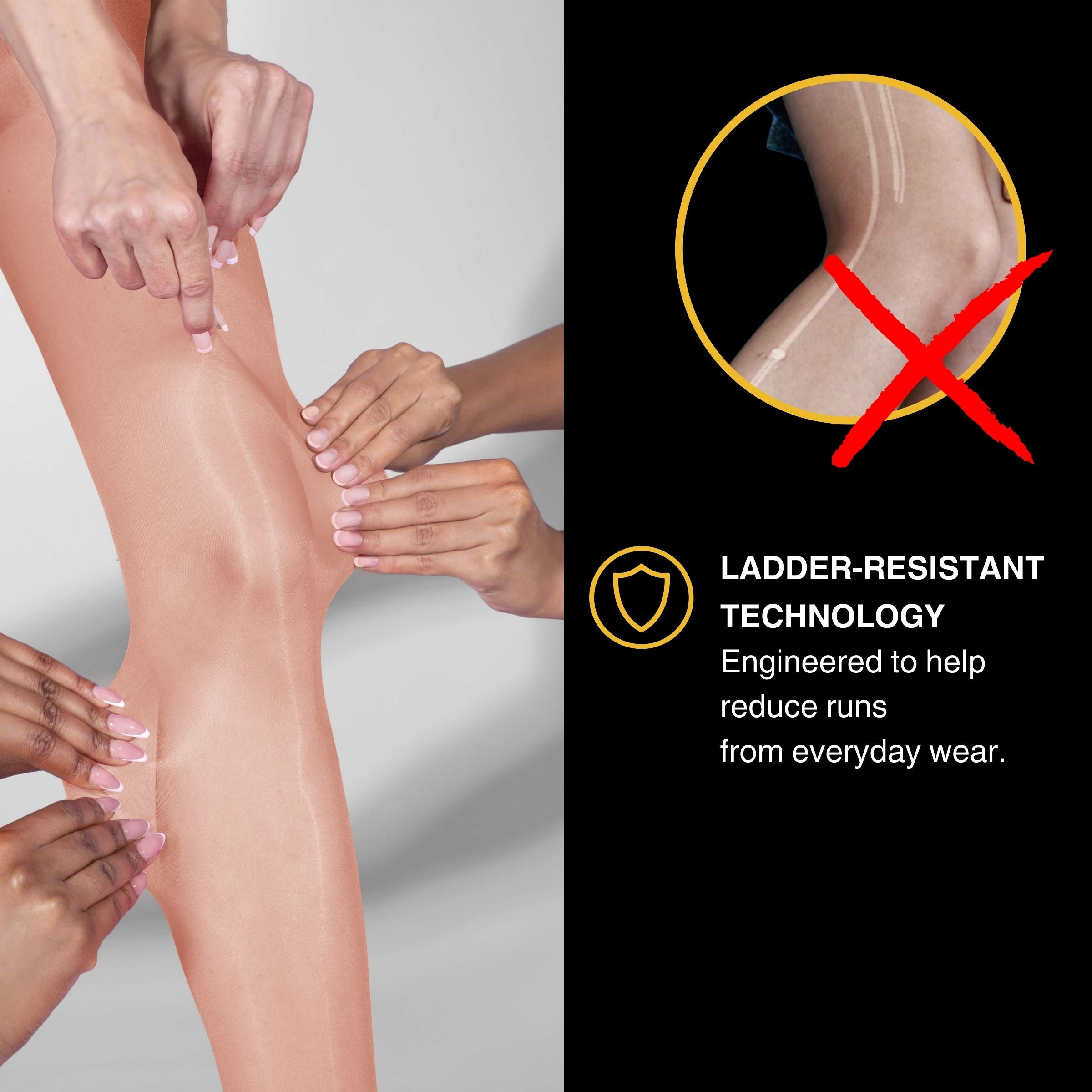 Lustrous Shiny Semi-Opaque Pantyhose