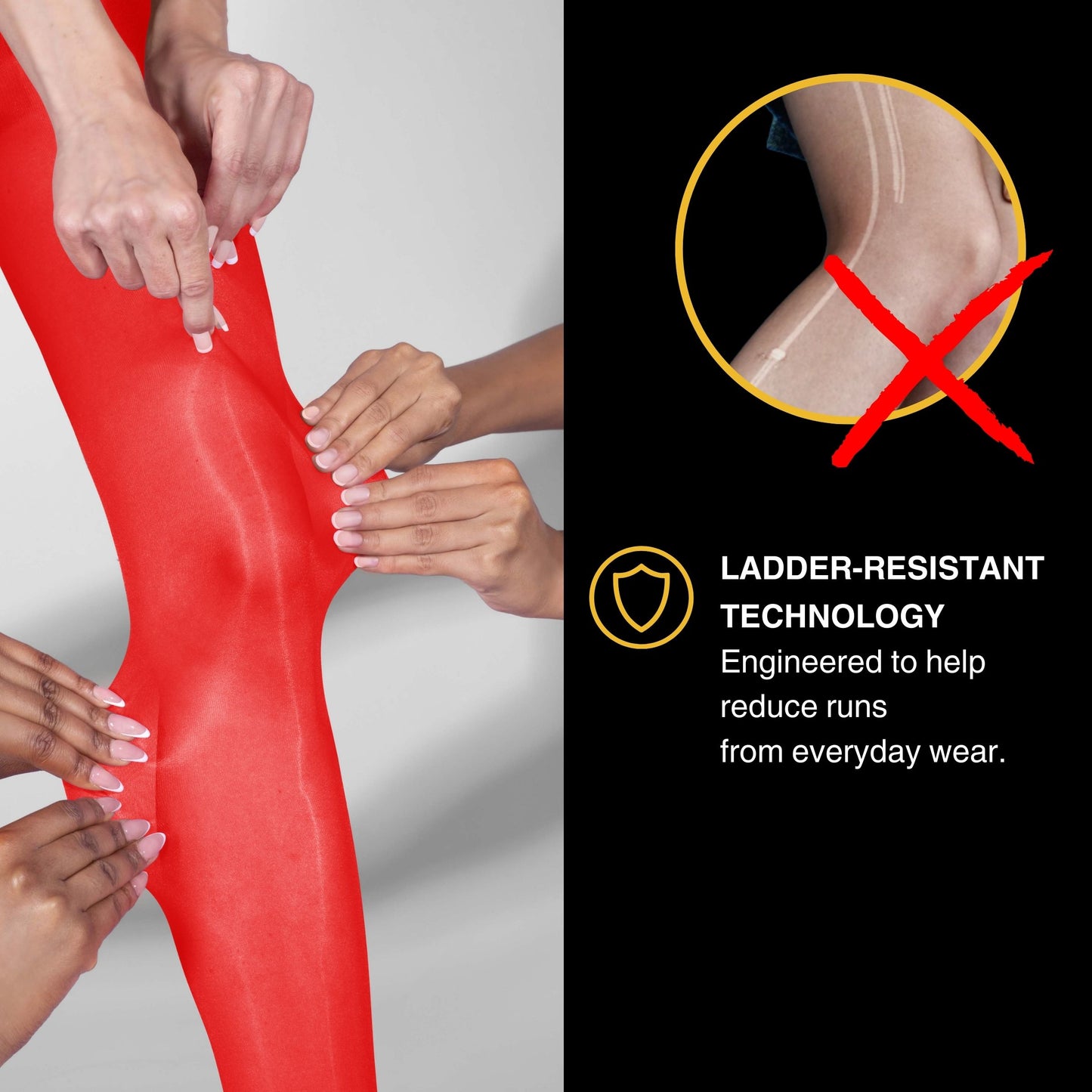 Lustrous Shiny Semi-Opaque Pantyhose