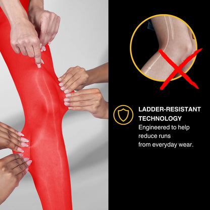 Lustrous Shiny Semi-Opaque Pantyhose