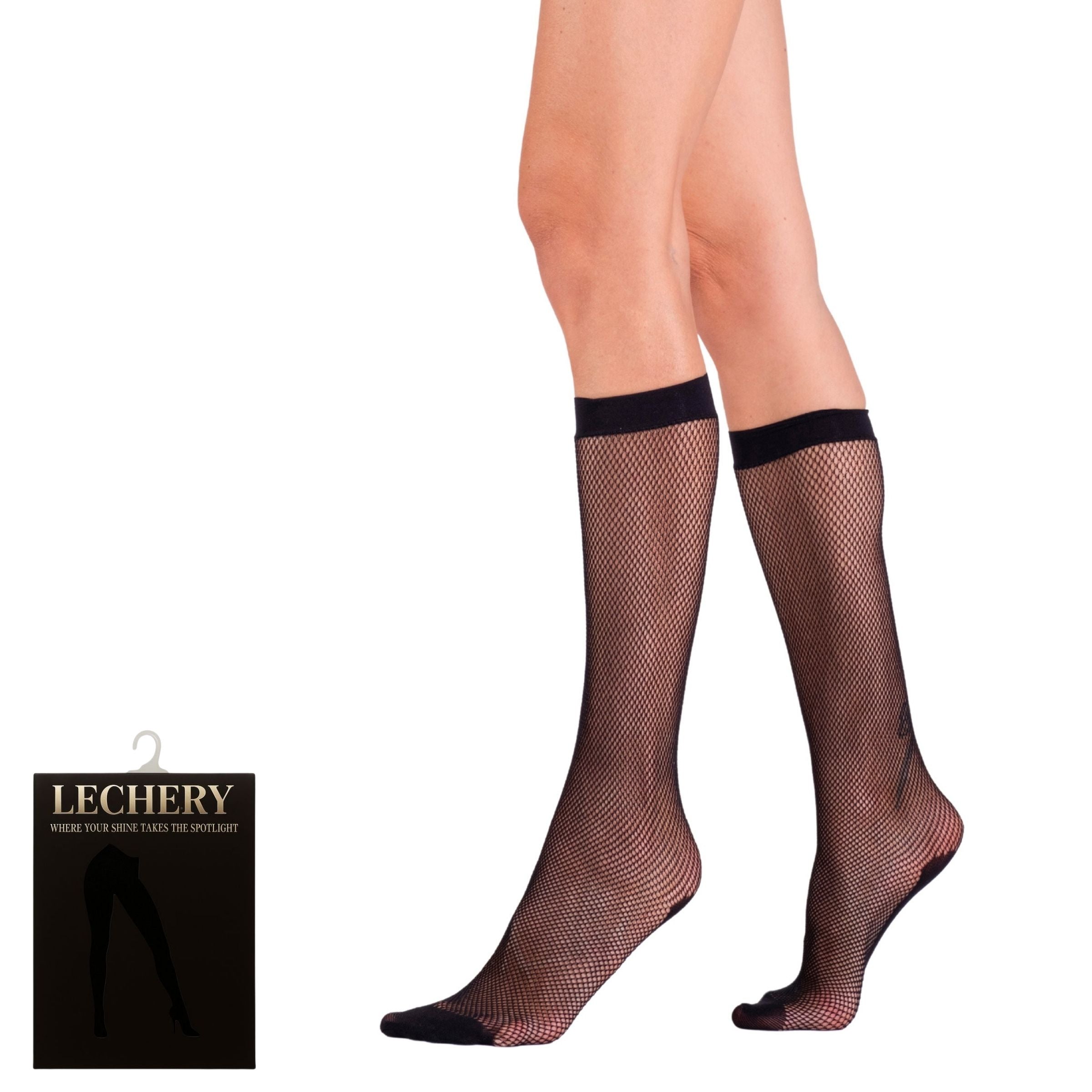 Fishnet Knee-High Socks (2-Pack)