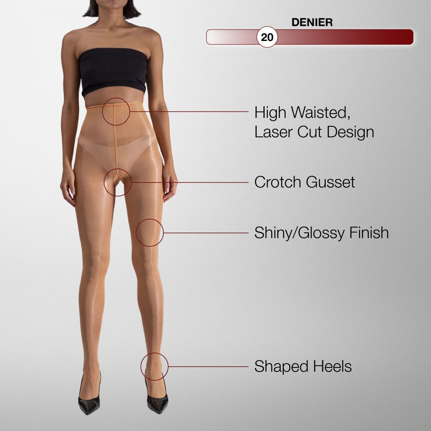 Lustrous Shiny Sheer Pantyhose