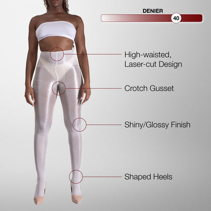 Lustrous Shiny Semi-Opaque Pantyhose
