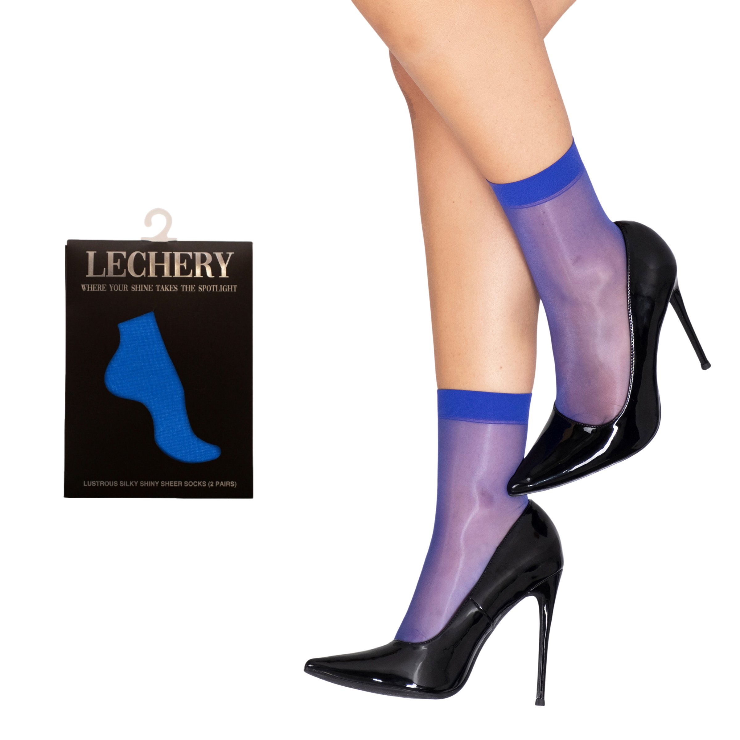 Lustrous Shiny Sheer Socks (2-Pack)