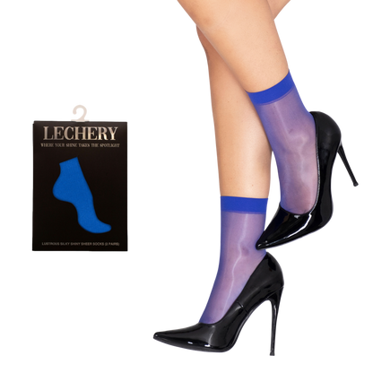 Lustrous Shiny Sheer Socks (2-Pack)