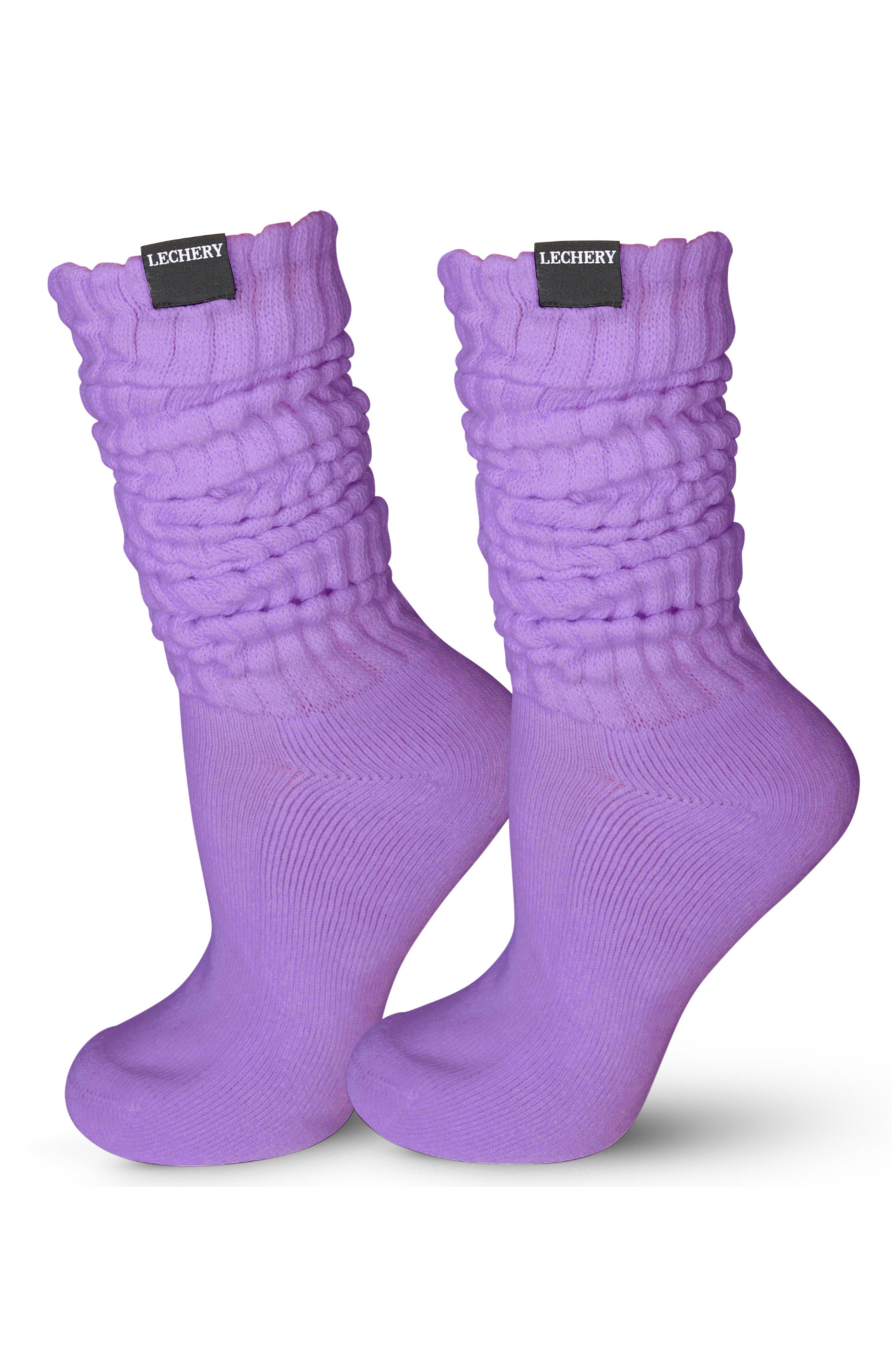 LECHERY® UNISEX SCRUNCH SLOUCHY SOCKS • LILAC