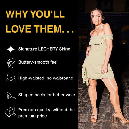 Lustrous Shiny Semi-Opaque Pantyhose