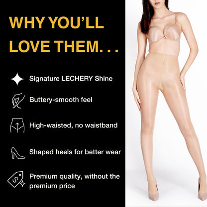 Lustrous Shiny Semi-Opaque Pantyhose