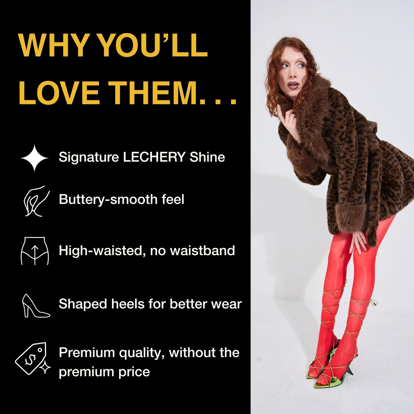 Lustrous Shiny Semi-Opaque Pantyhose