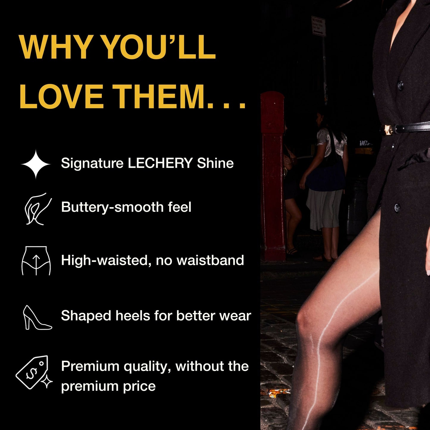 Lustrous Shiny Semi-Opaque Pantyhose