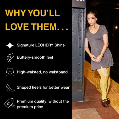 Lustrous Shiny Semi-Opaque Pantyhose