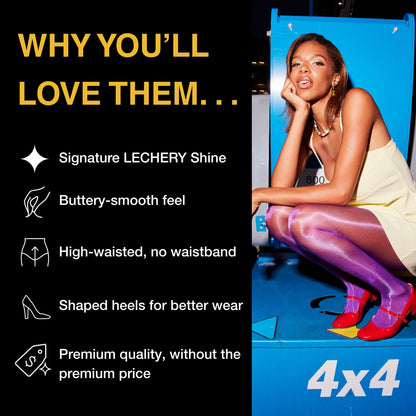 Lustrous Shiny Semi-Opaque Pantyhose