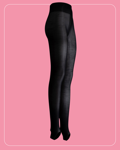 Lustrous Shiny Semi-Opaque Stirrup Tights