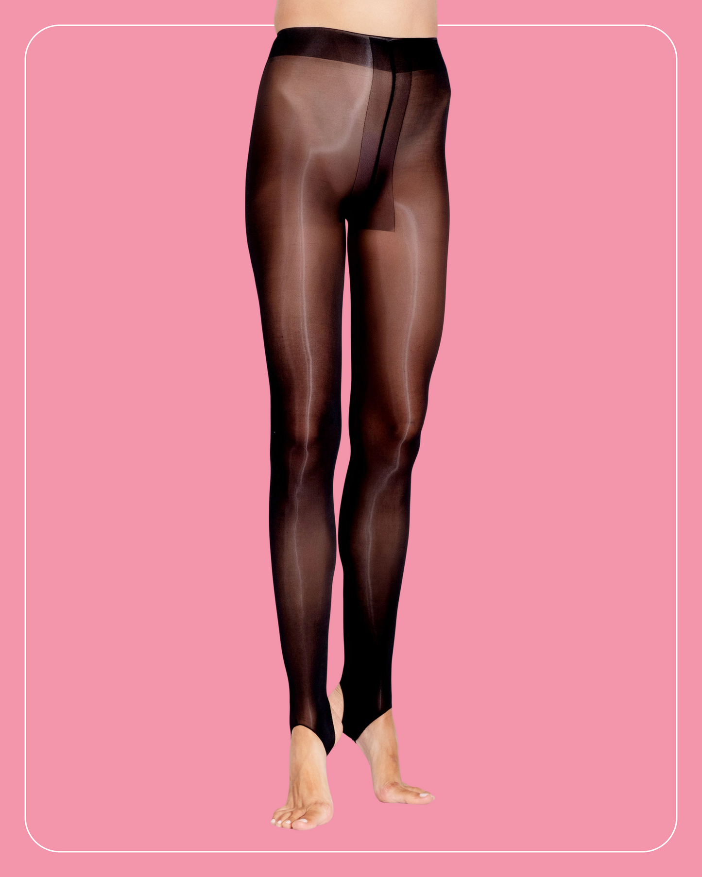 Lustrous Shiny Semi-Opaque Stirrup Tights