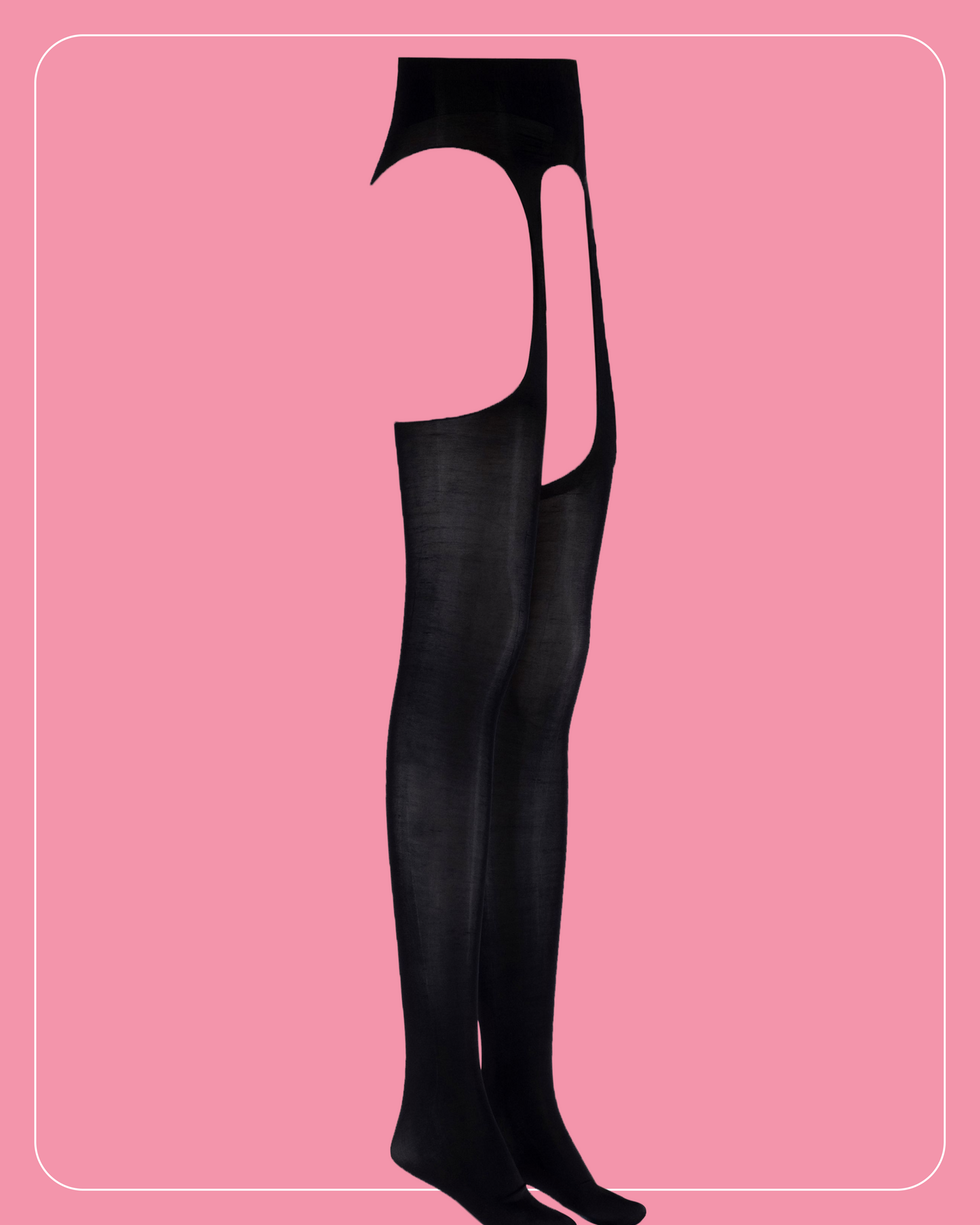 Lustrous Sheer Suspender Crotchless Tights