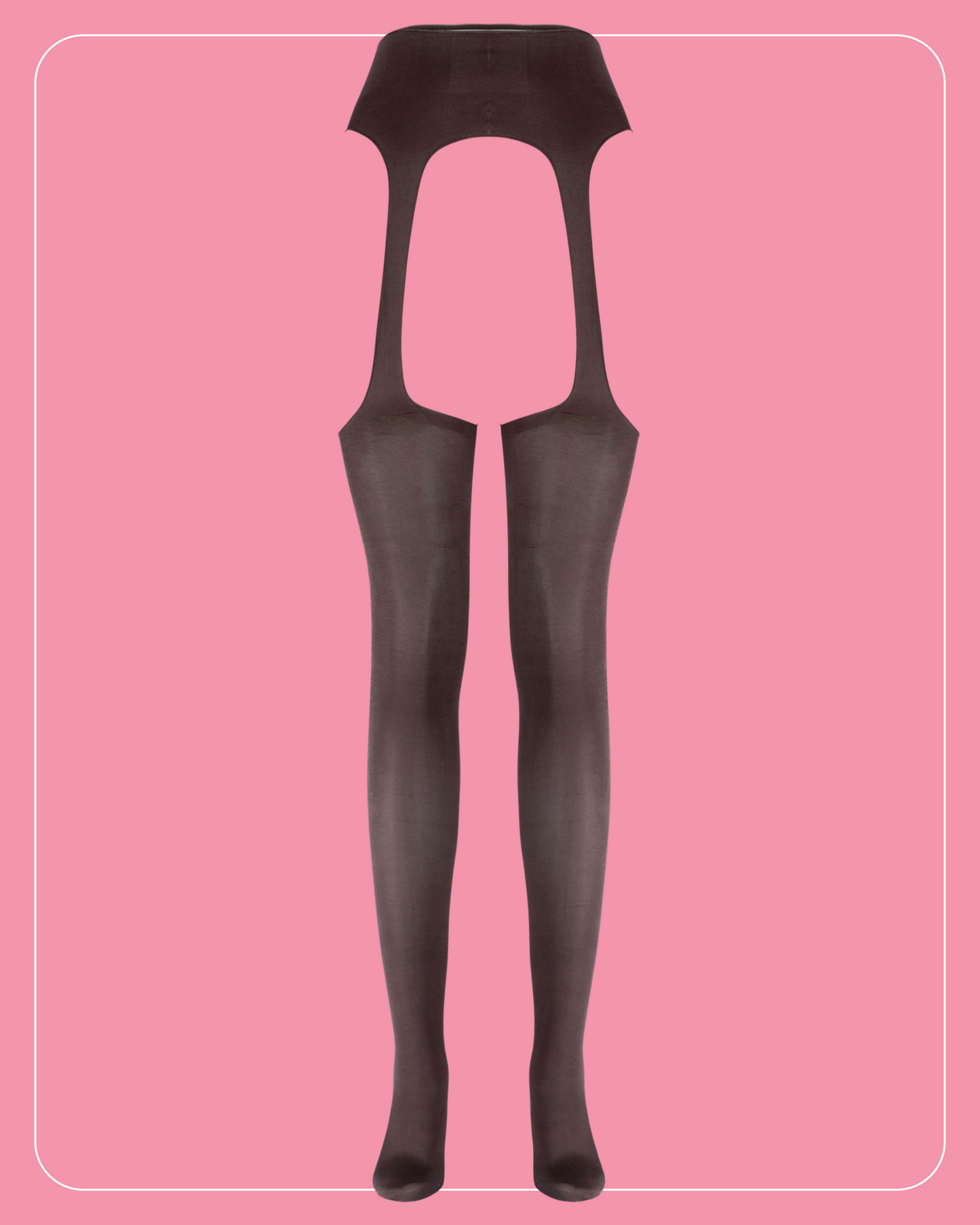 Lustrous Sheer Suspender Crotchless Tights