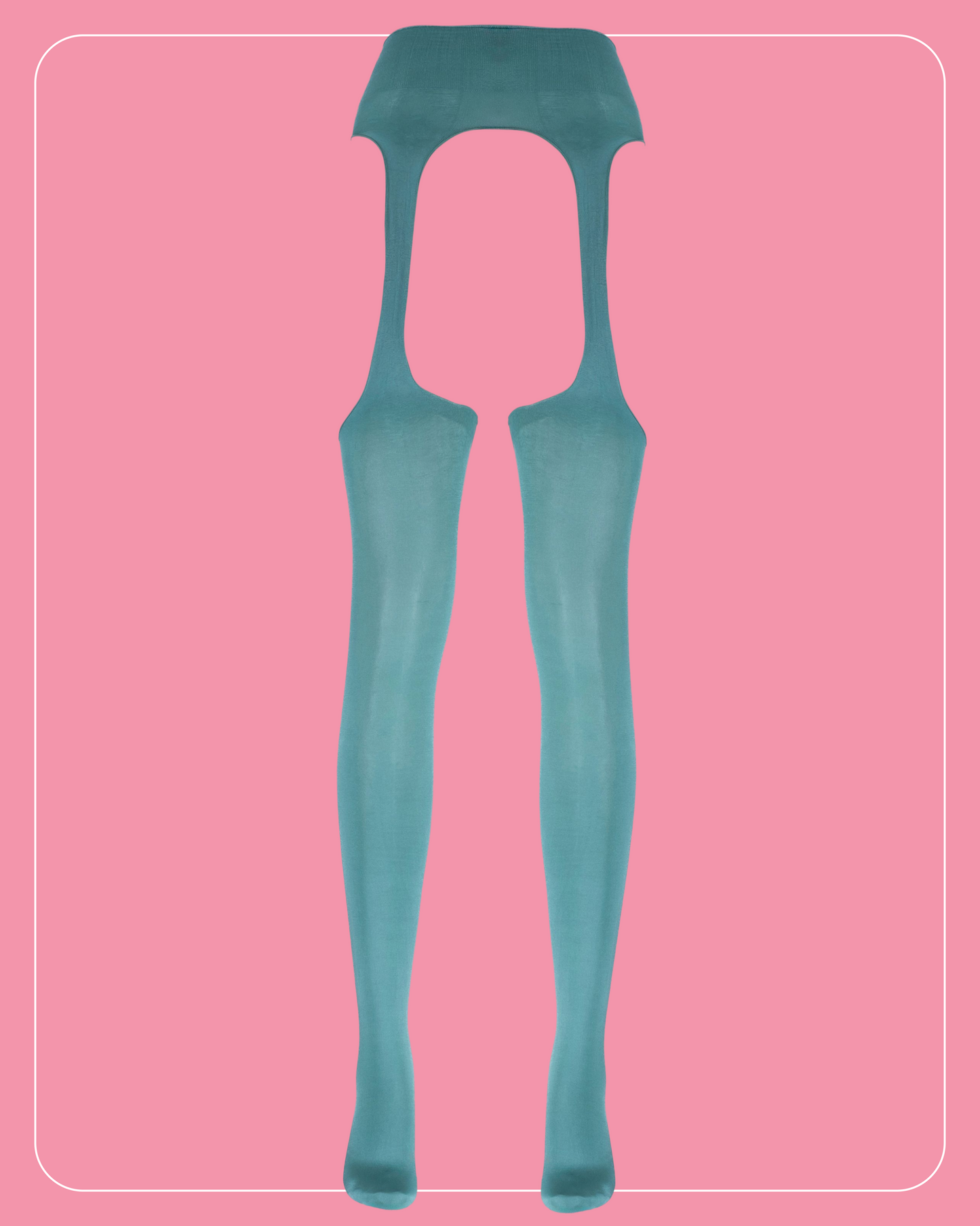 Lustrous Sheer Suspender Crotchless Tights