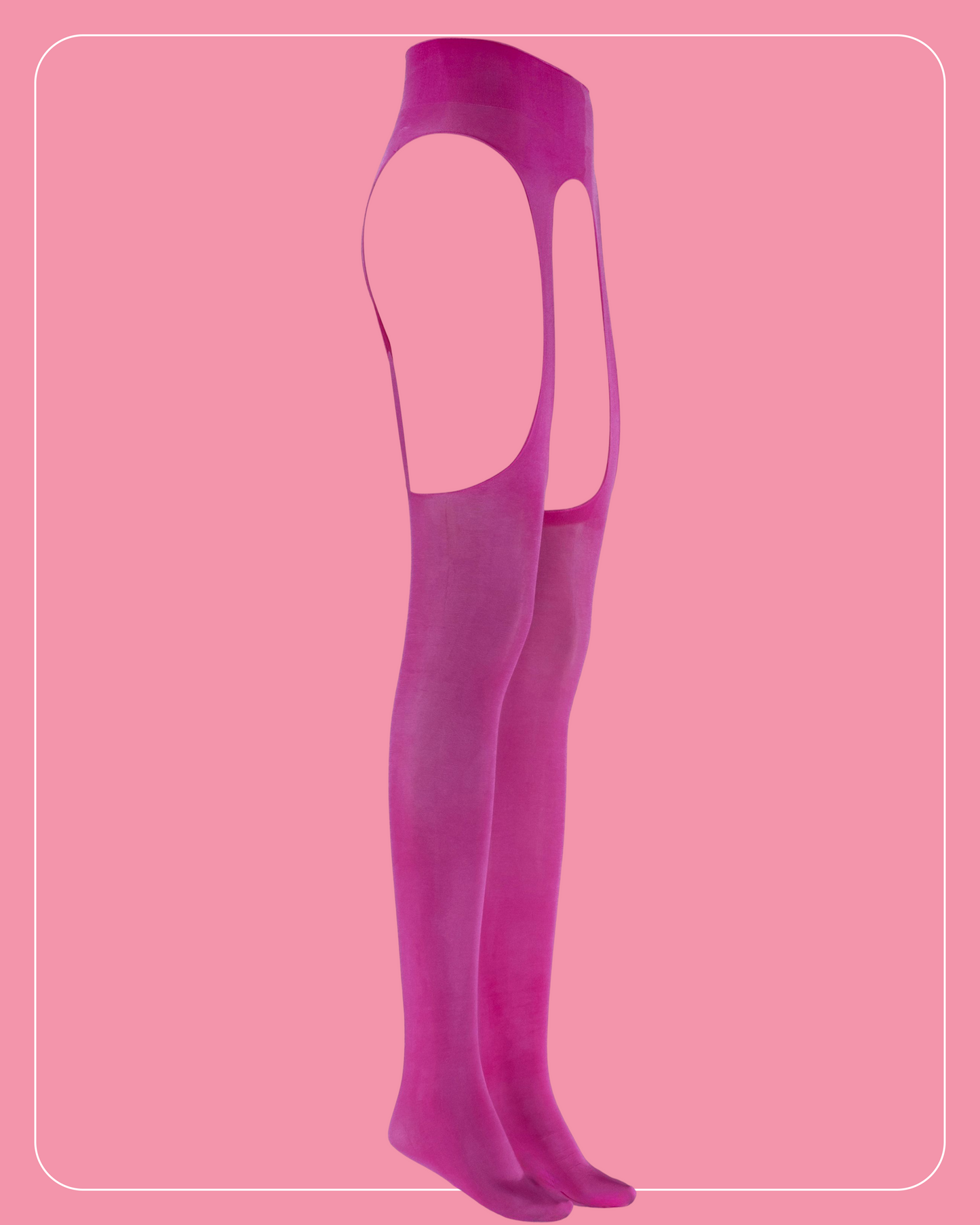 Lustrous Sheer Suspender Crotchless Tights